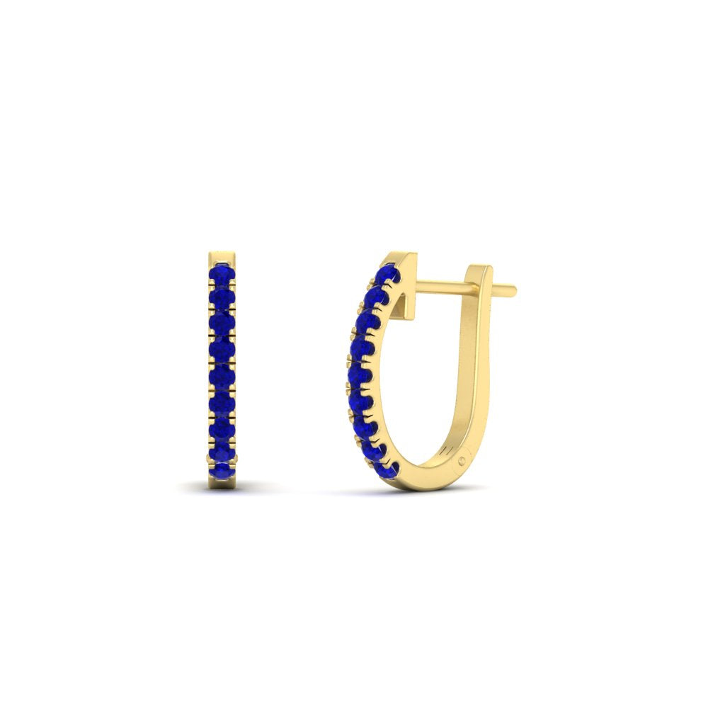 Round Cut 0.25 Ct Diamond Hoop Earrings