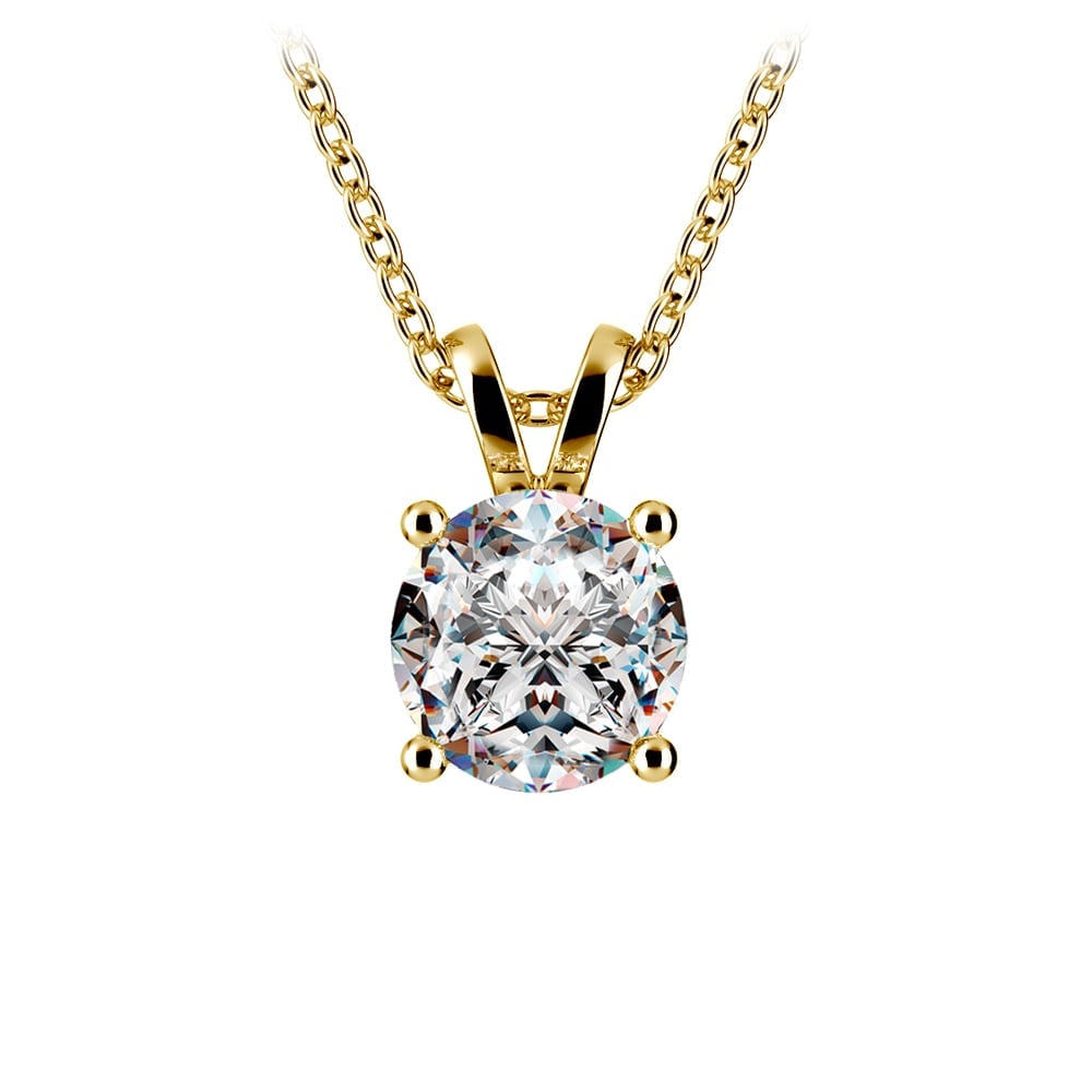 Prong Set Round Diamond Pendant