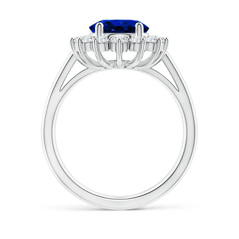Princess Diana Inspired Sapphire and Diamond Halo Ring