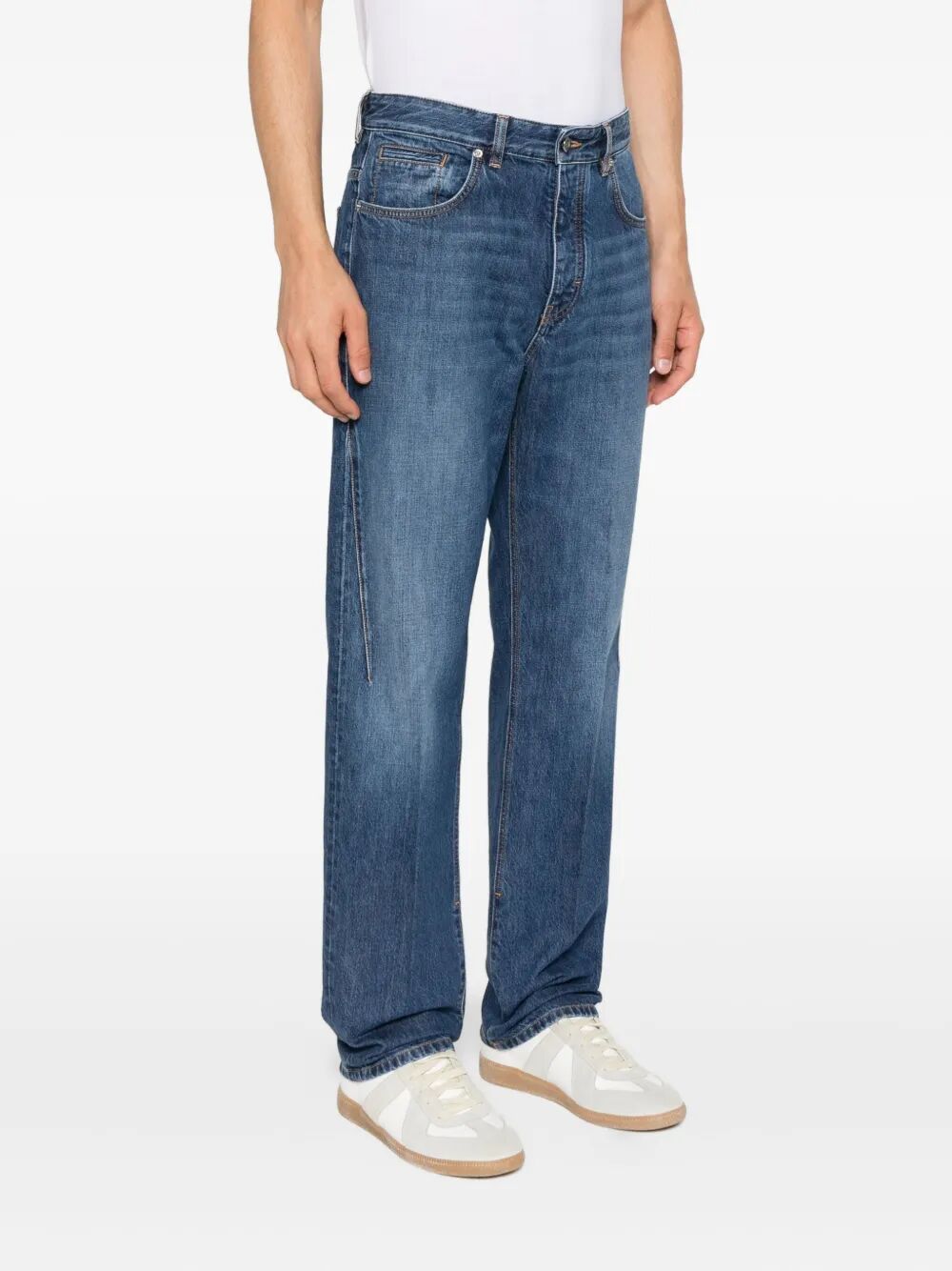 Givenchy Men Washed Denim Straight Jeans