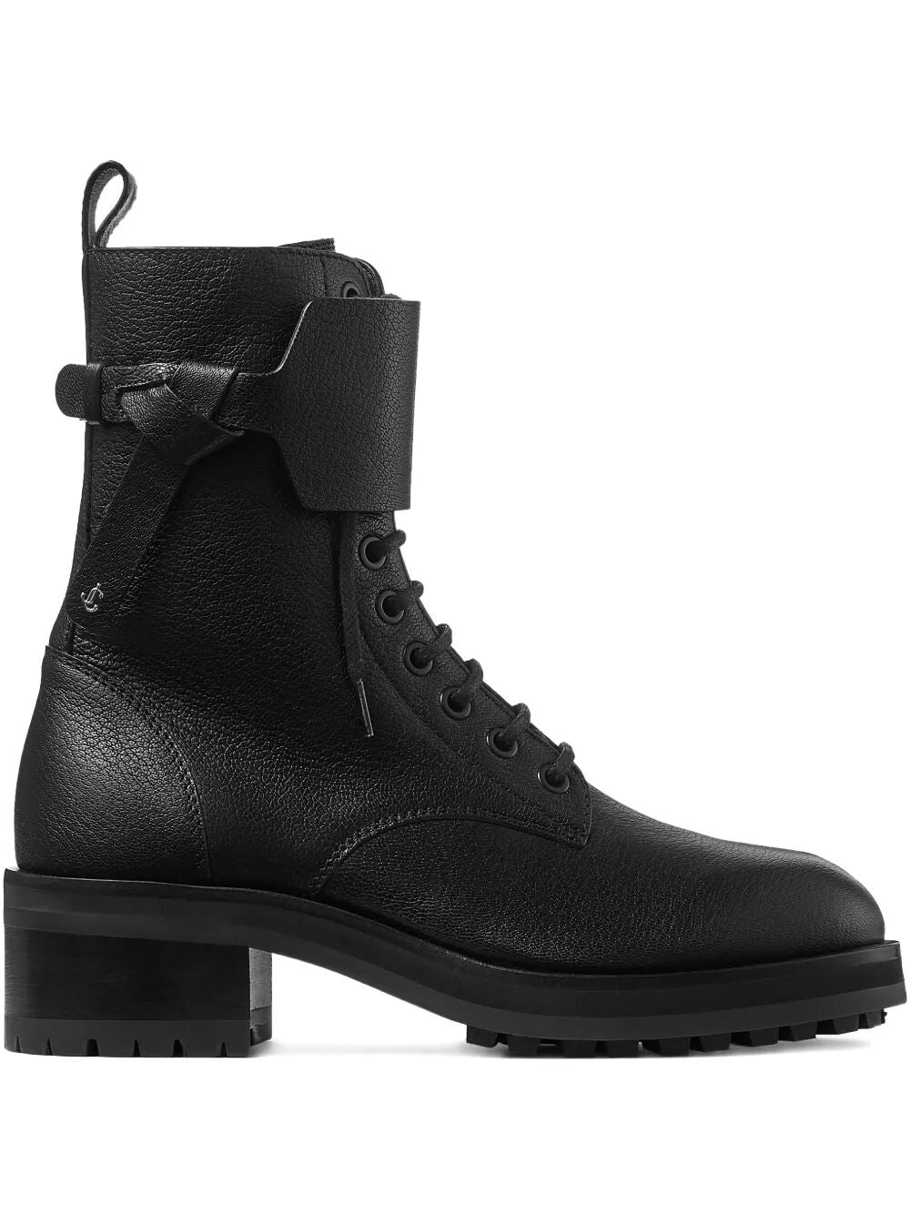 Jimmy Choo Women Rosabel Leather Lace-Up Combat Boots