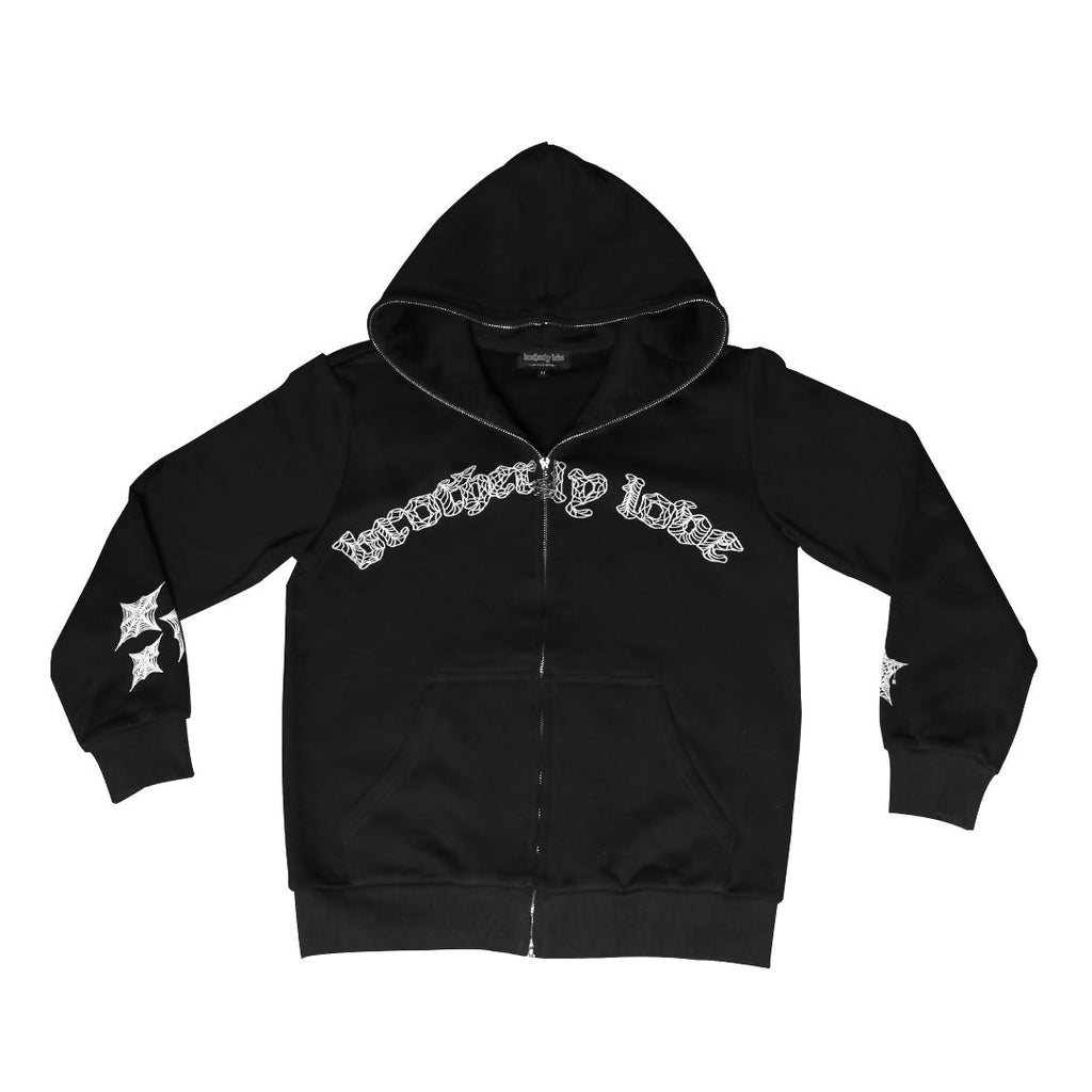 BL WEBSTAR FULL ZIP HOODIE (BLACK/WHITE)