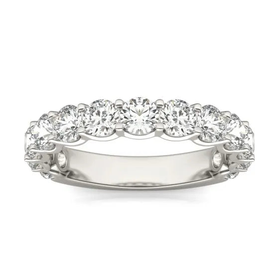 Round Cut Diamond Half Eternity Ring