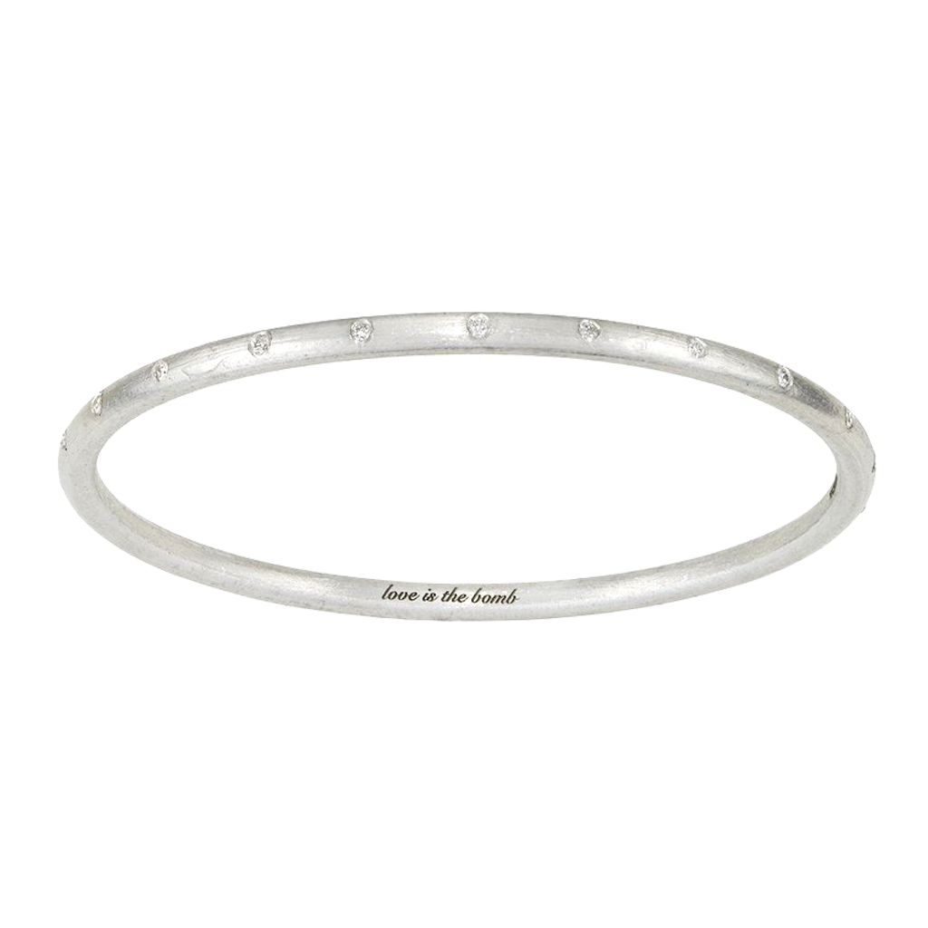 22 DIAMOND LOVE IS THE BOMB BANGLE
