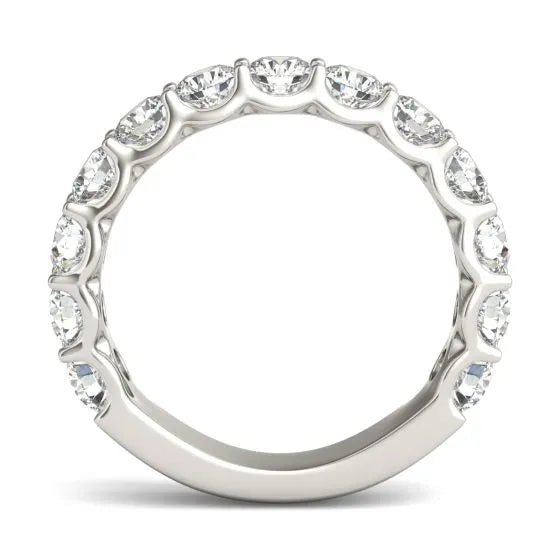 Round Cut Diamond Half Eternity Ring