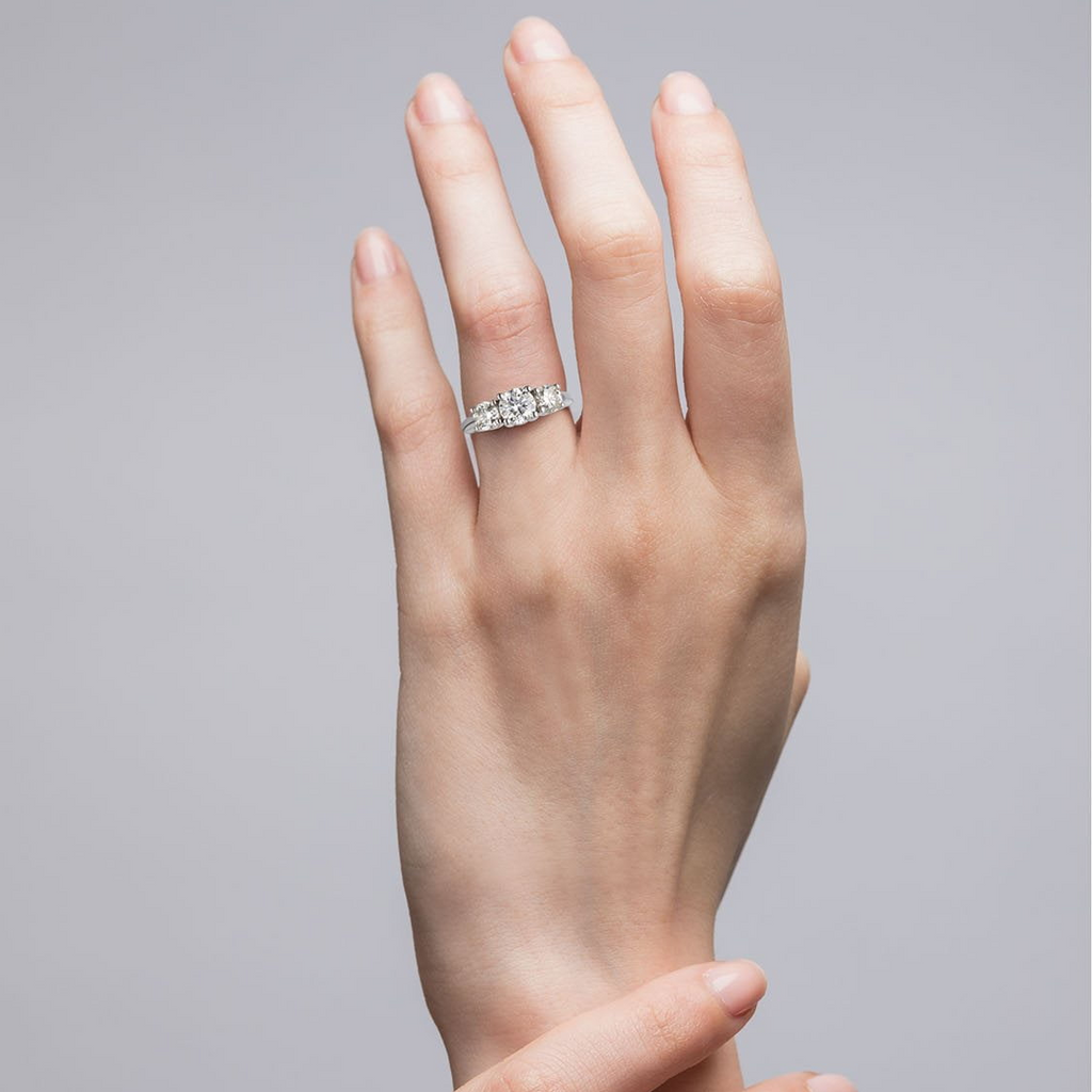 Diamond Three Stone Engagement Ring