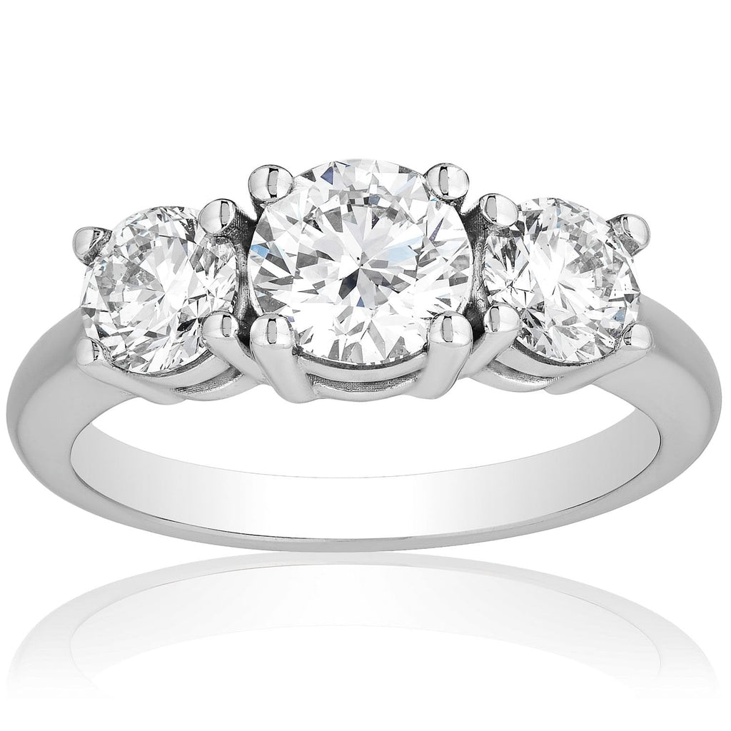 Diamond Three Stone Engagement Ring