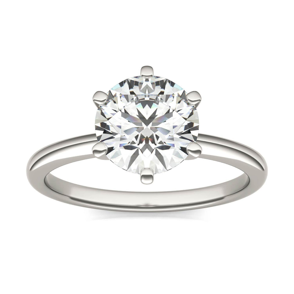 Round Diamond Six Prong Solitaire Engagement Ring