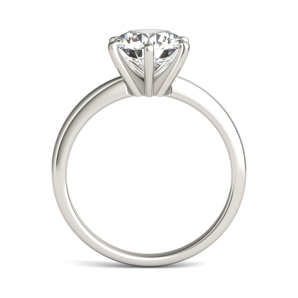 Round Diamond Six Prong Solitaire Engagement Ring