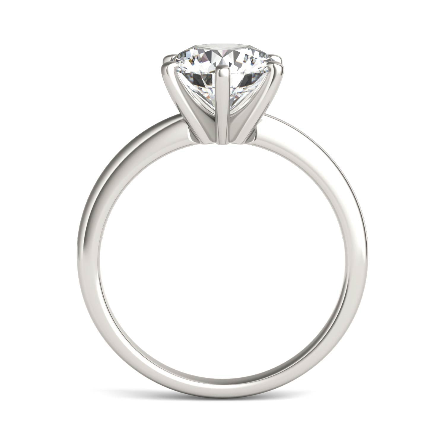 Round Diamond Six Prong Solitaire Engagement Ring