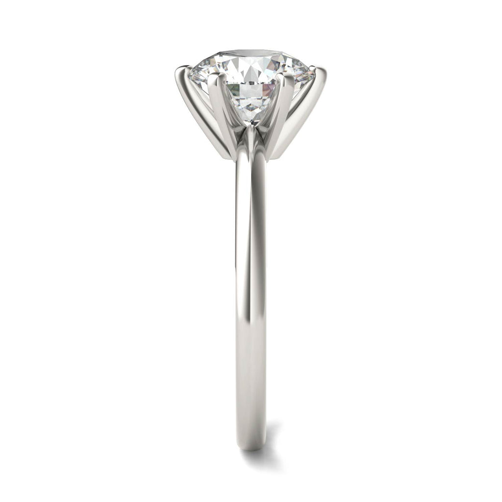 Round Diamond Six Prong Solitaire Engagement Ring