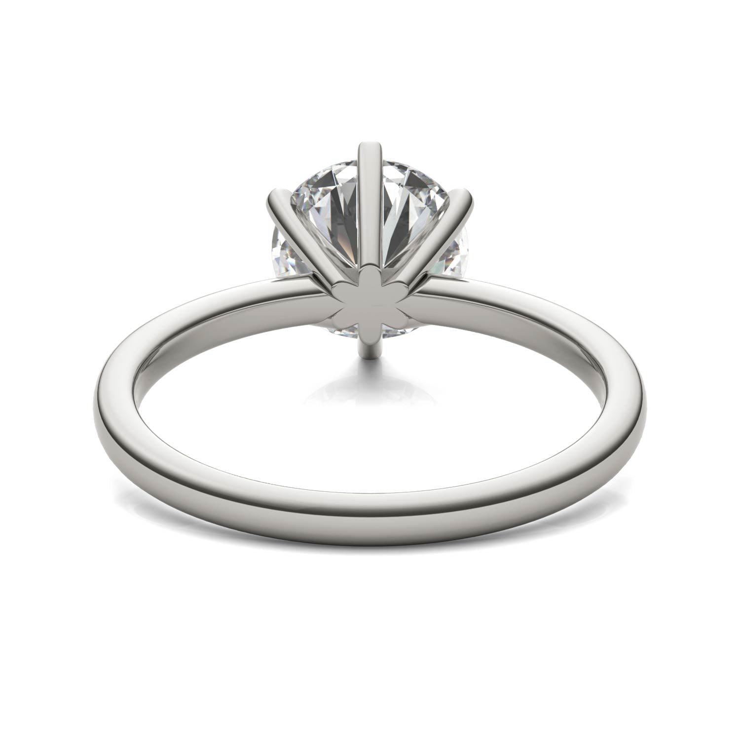 Round Diamond Six Prong Solitaire Engagement Ring