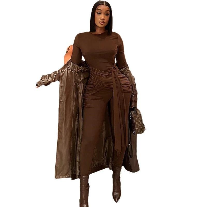 Long Sleeve Tight jumpsuit For Women