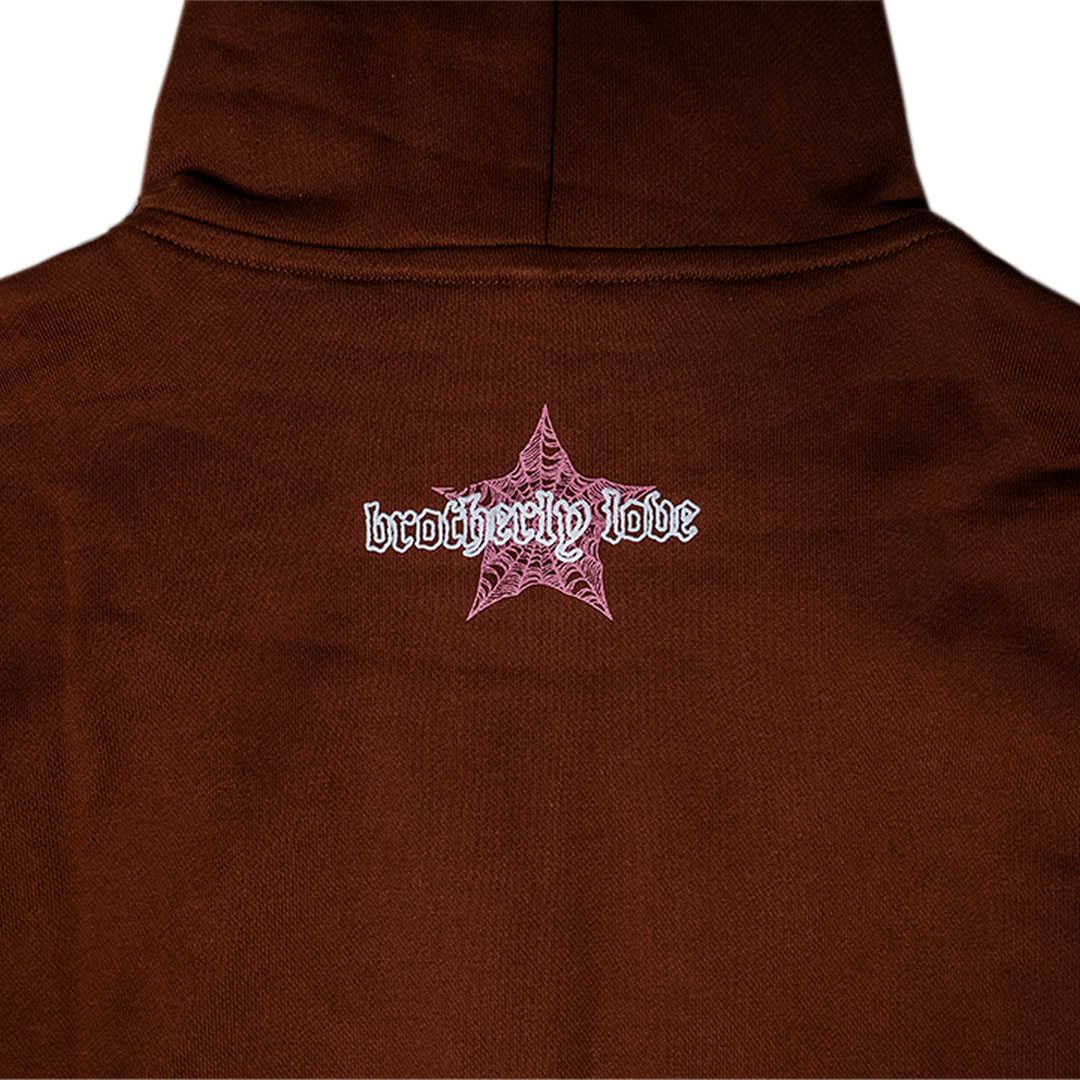 BL WEBSTAR FULL ZIP HOODIE (BROWN/PINK)