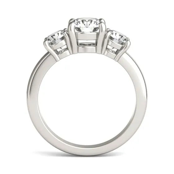 Three-Stone Round Diamond Engagement Ring