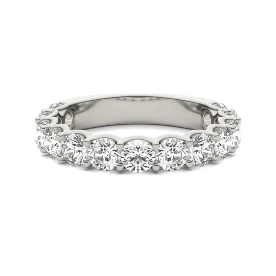 Round Cut Diamond Half Eternity Ring