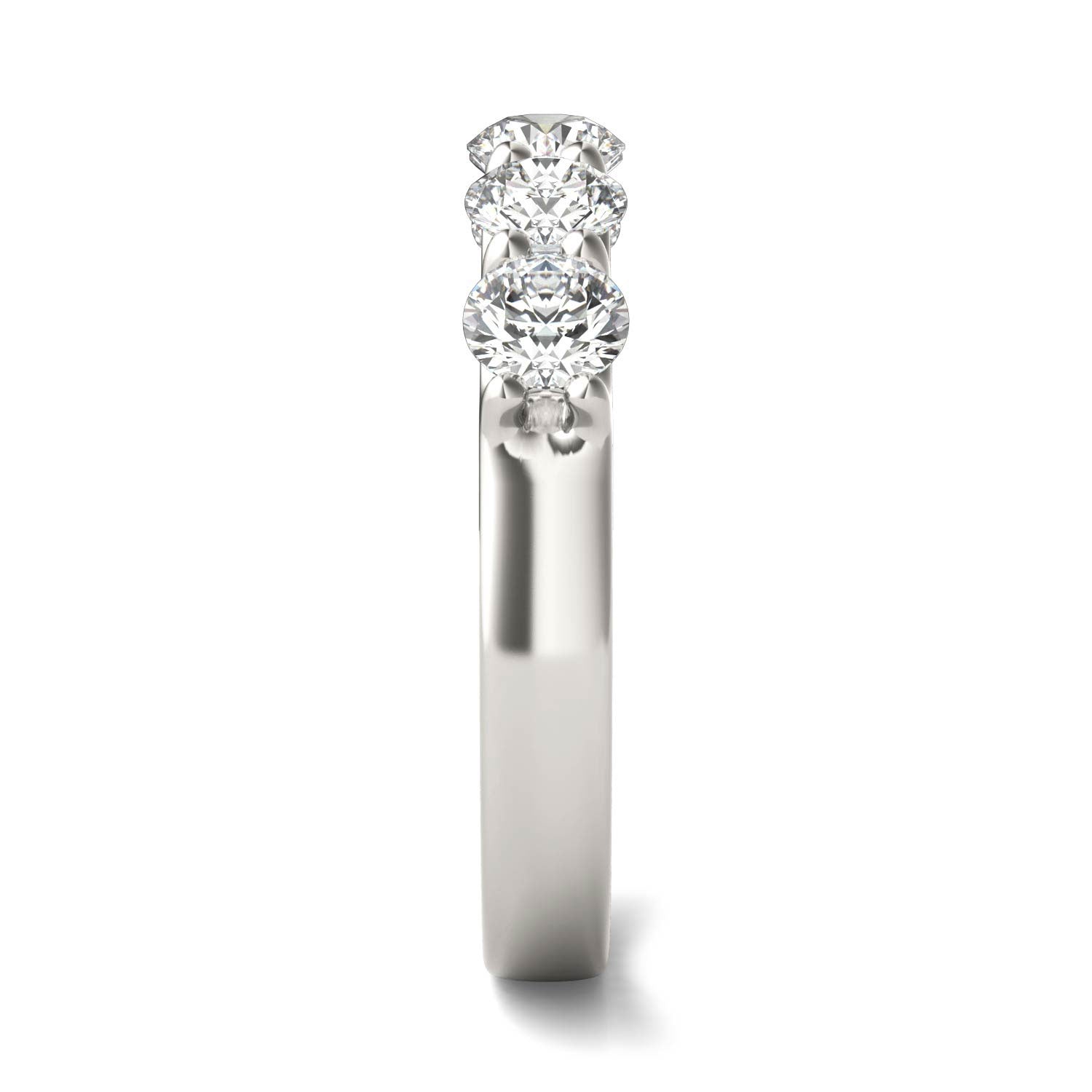 Round Diamond Five Stone Anniversary Band