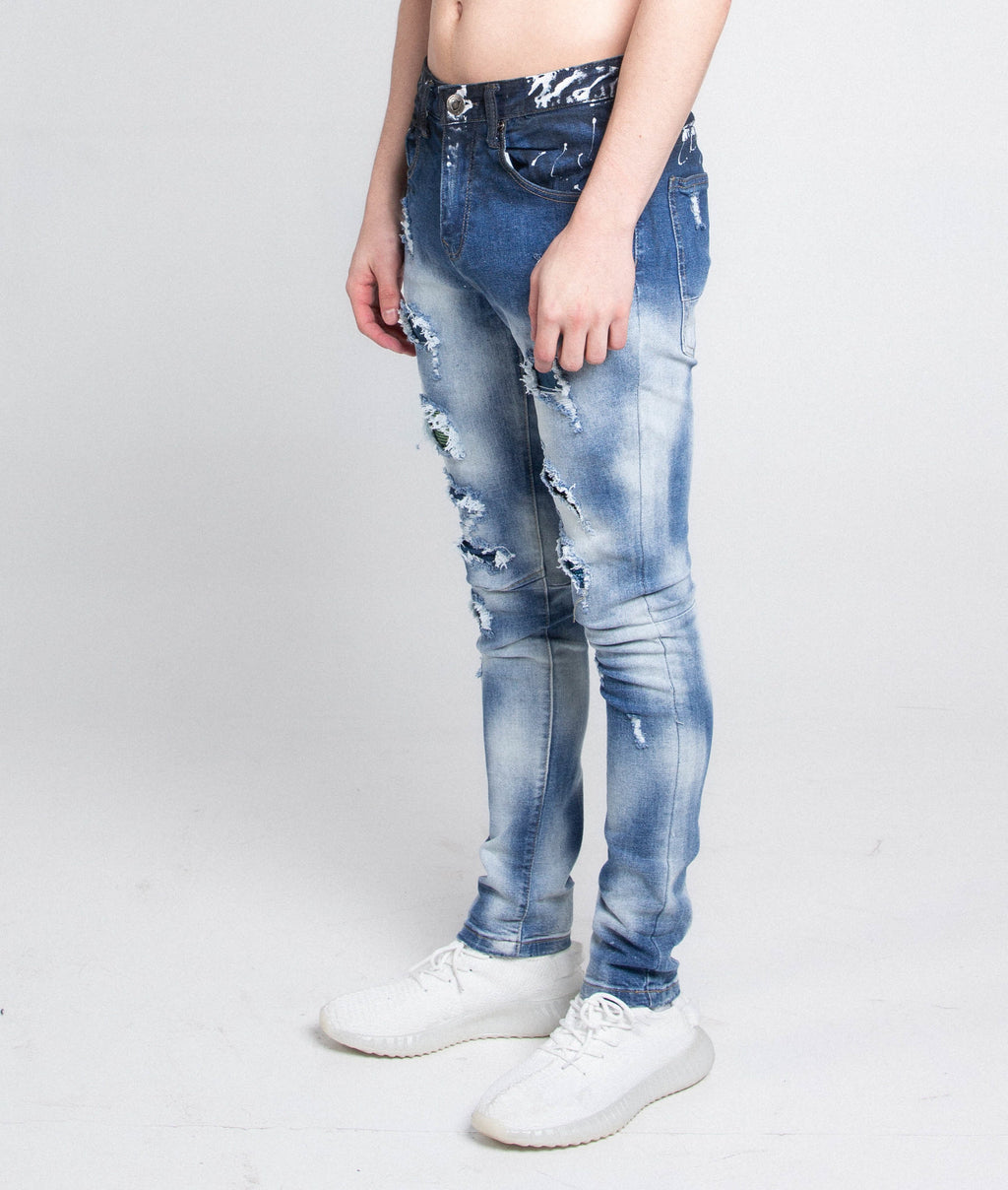 A404 CASUAL FADED WASH SKINNY JEANS