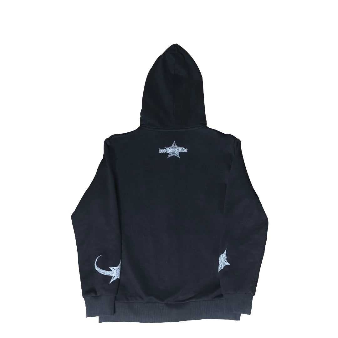 BL WEBSTAR FULL ZIP HOODIE (BLACK/WHITE)
