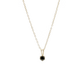 Black Diamond Solitaire Necklace