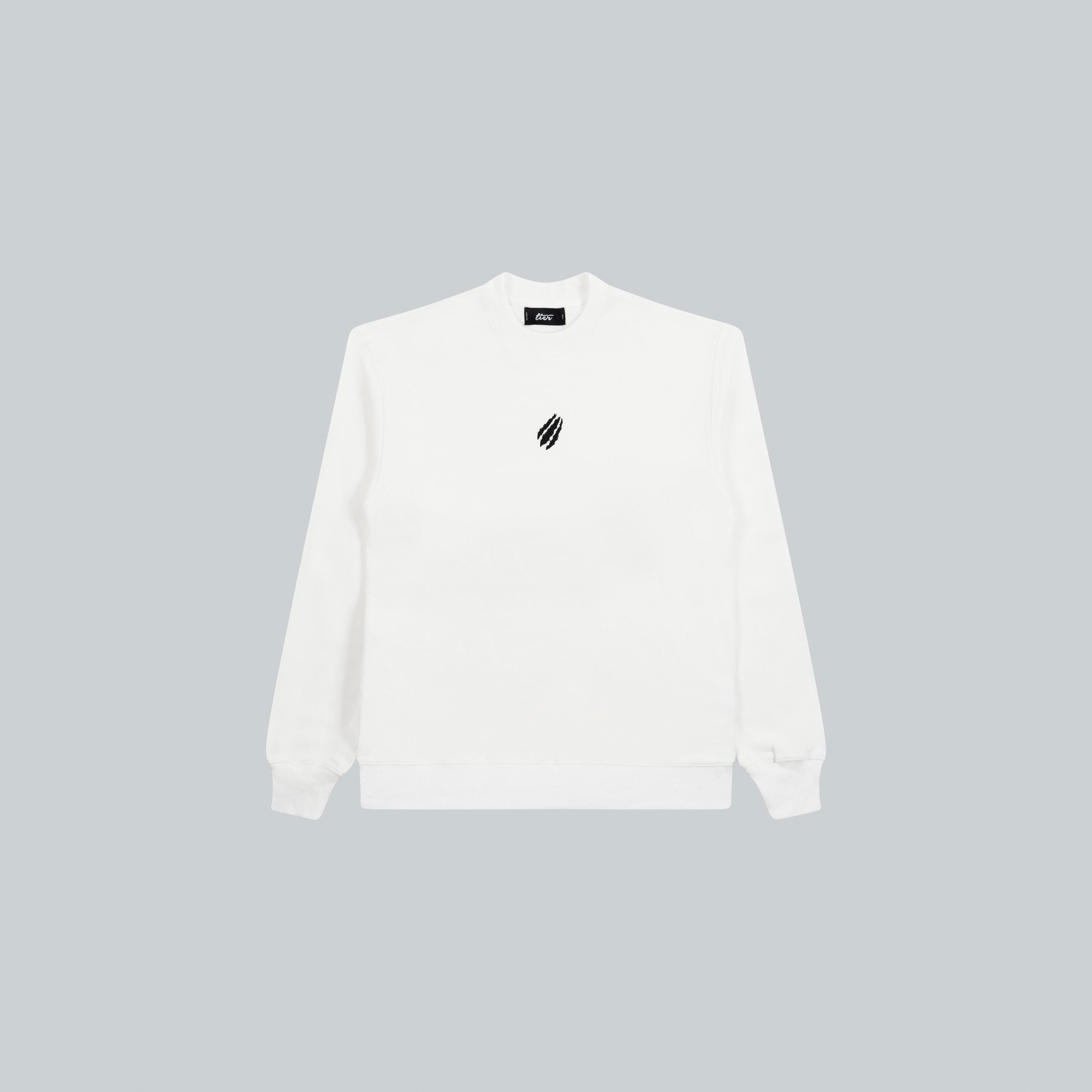 WHITE RIP LOGO CREWNECK