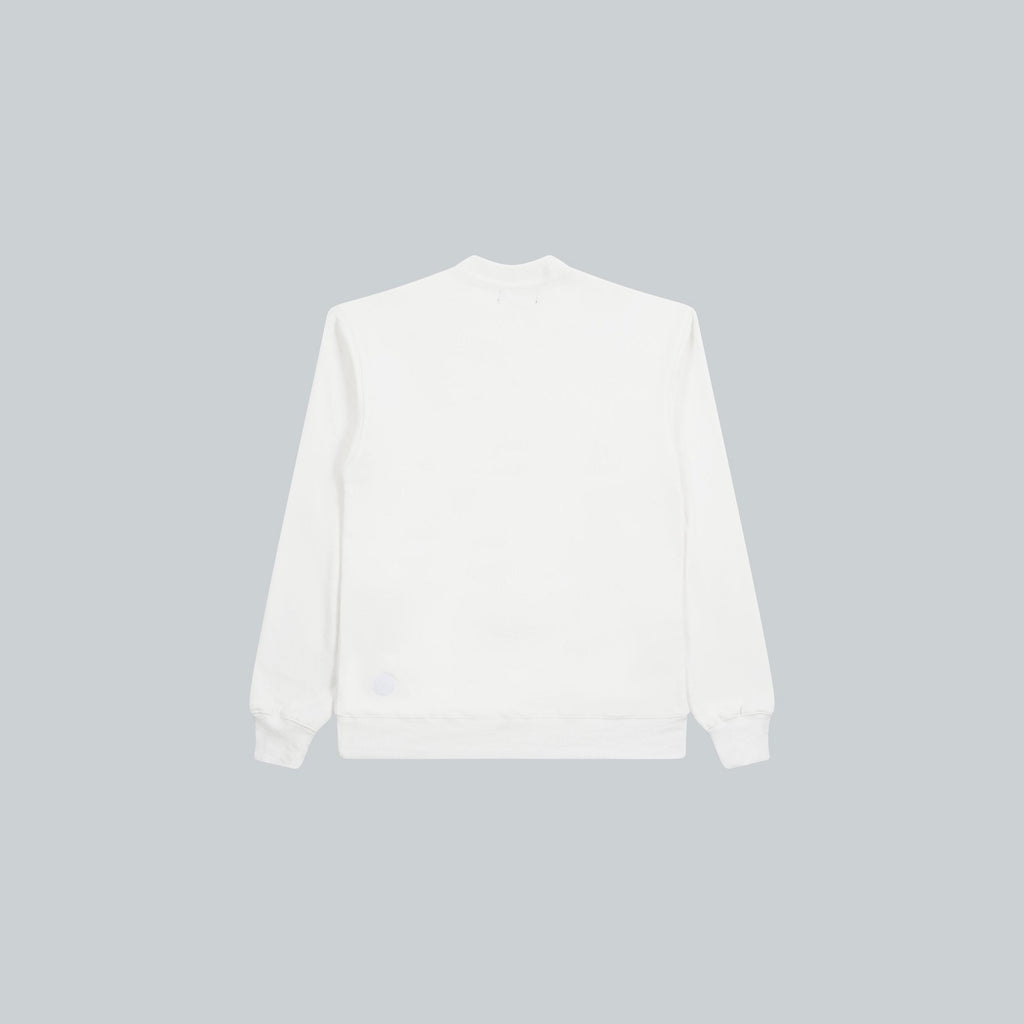 WHITE RIP LOGO CREWNECK