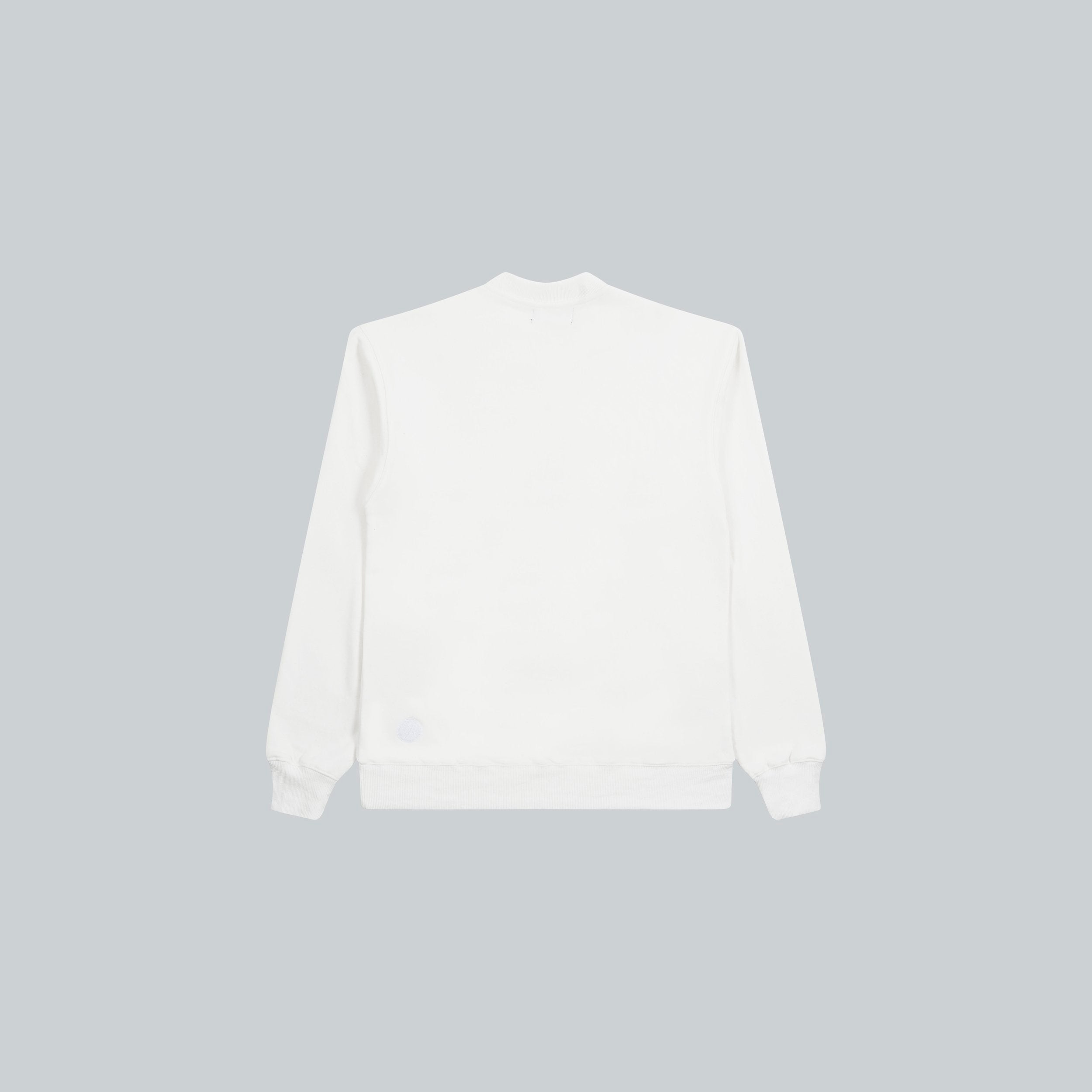 WHITE RIP LOGO CREWNECK