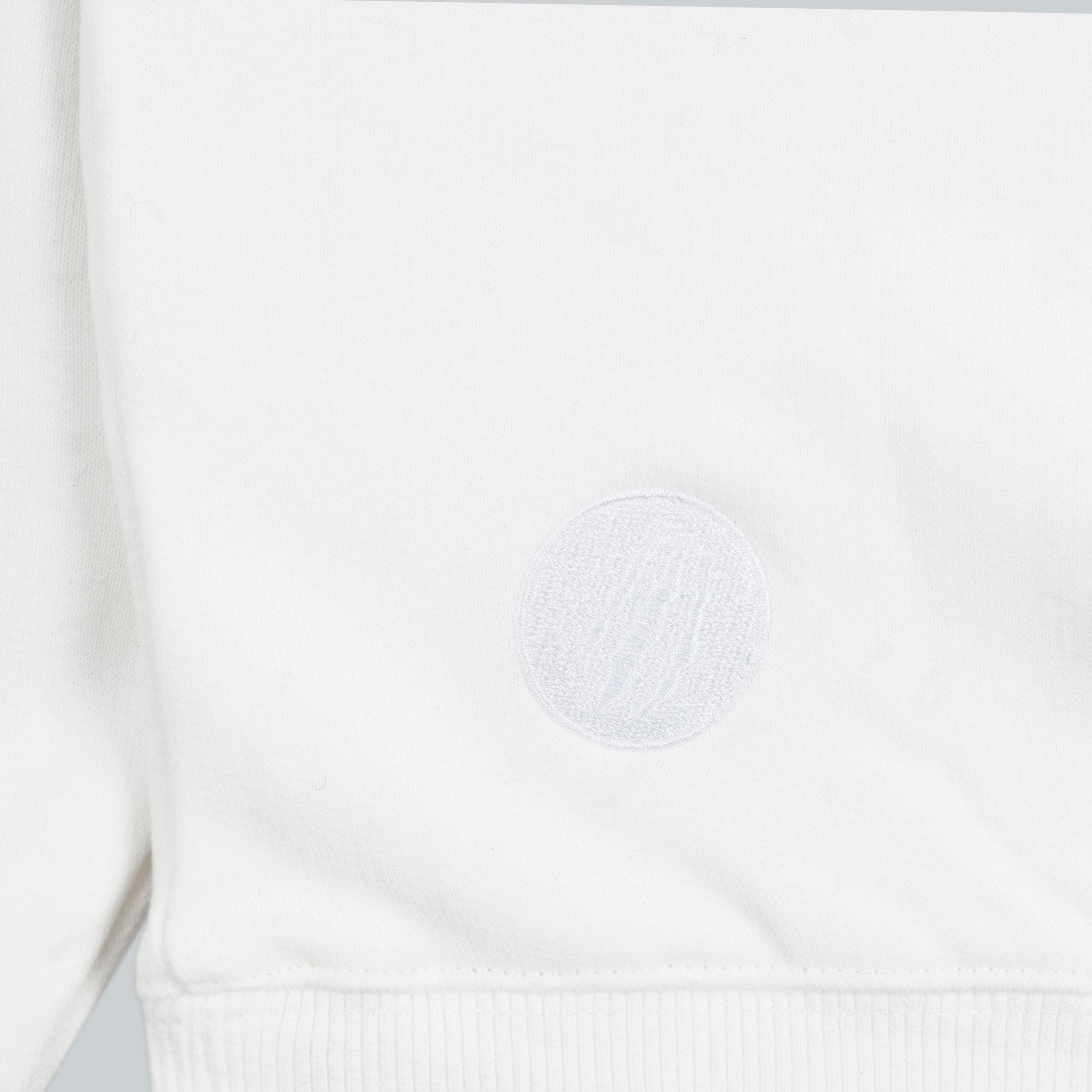 WHITE RIP LOGO CREWNECK