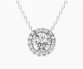 Diamond Halo Pendant Necklace