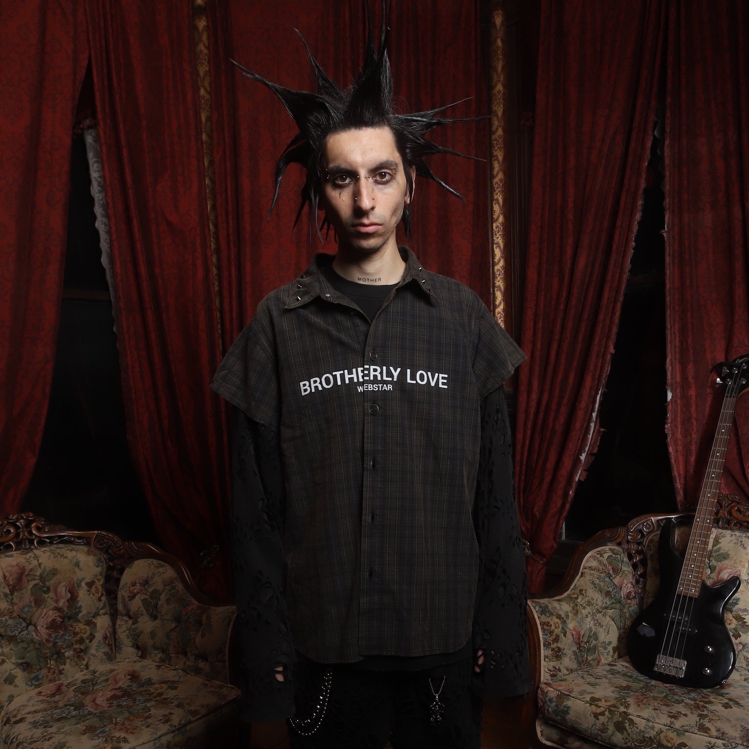 BL OVERLAPPING CROWLEY SHIRT WITH BURNEDWEB GARMENT SLEEVES