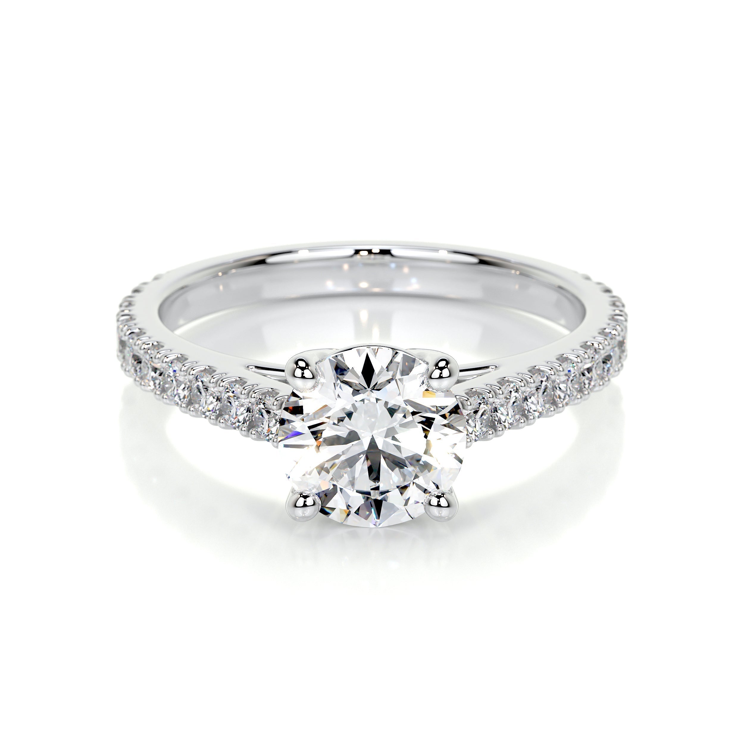 Round Brilliant Diamond Channel Setting Engagement Ring