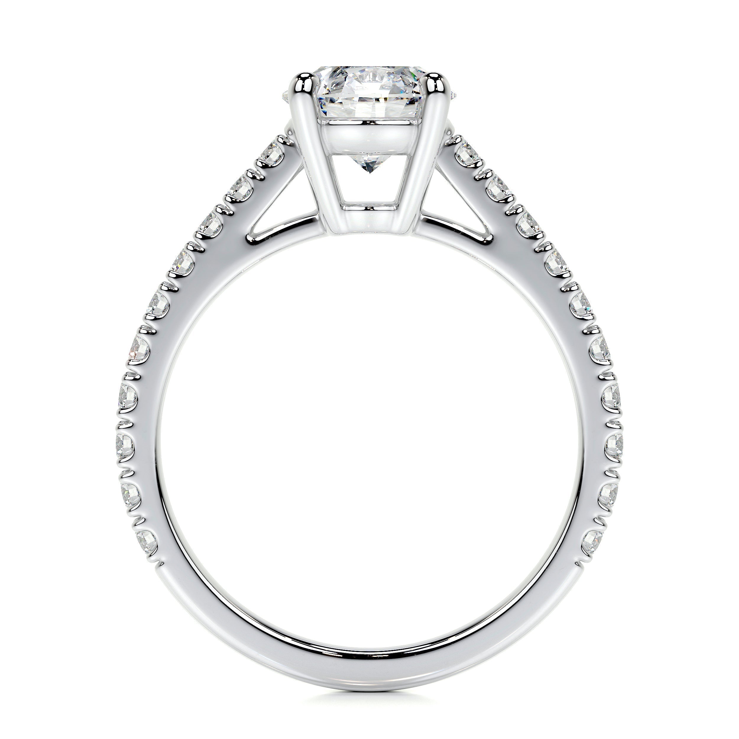 Round Brilliant Diamond Channel Setting Engagement Ring