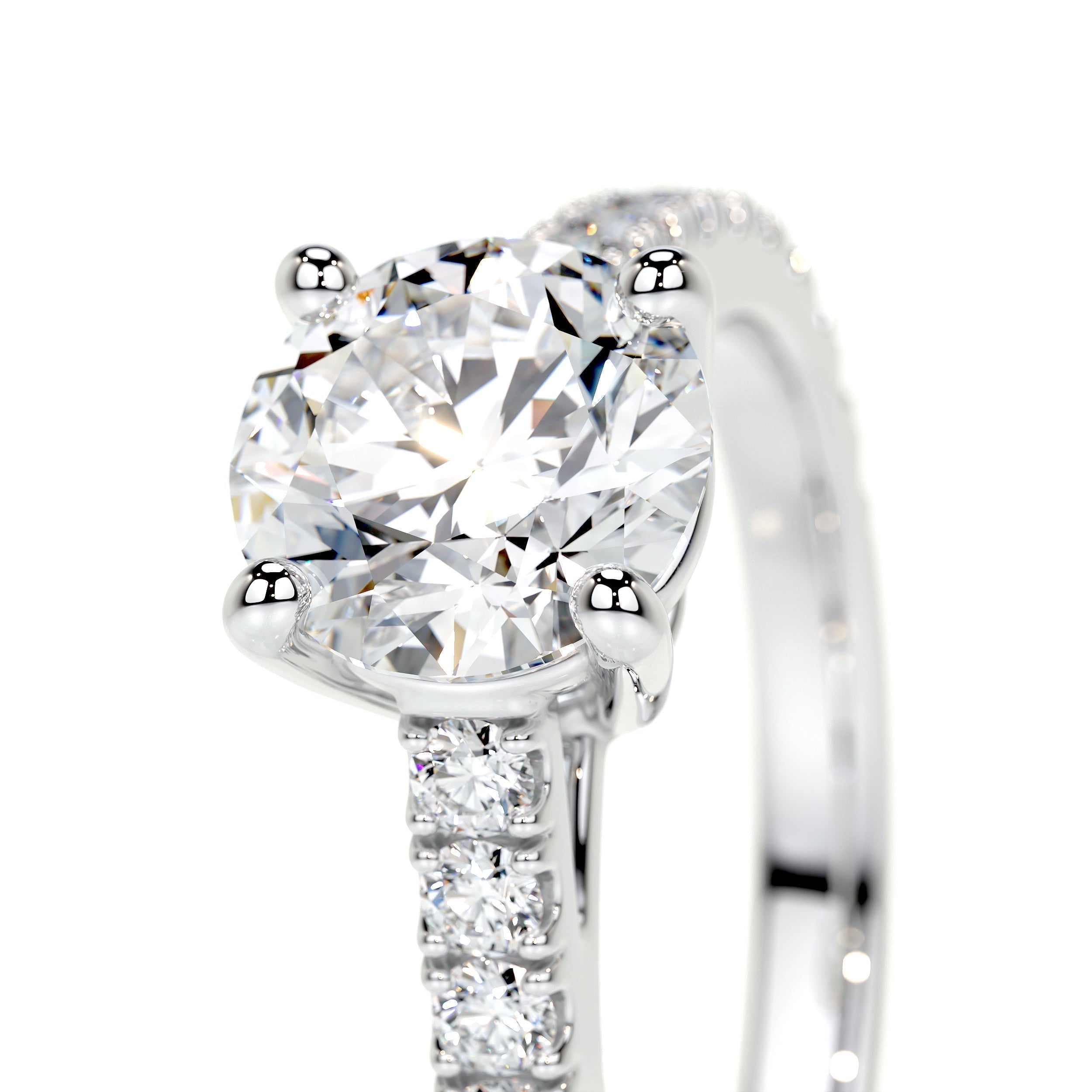Round Brilliant Diamond Channel Setting Engagement Ring