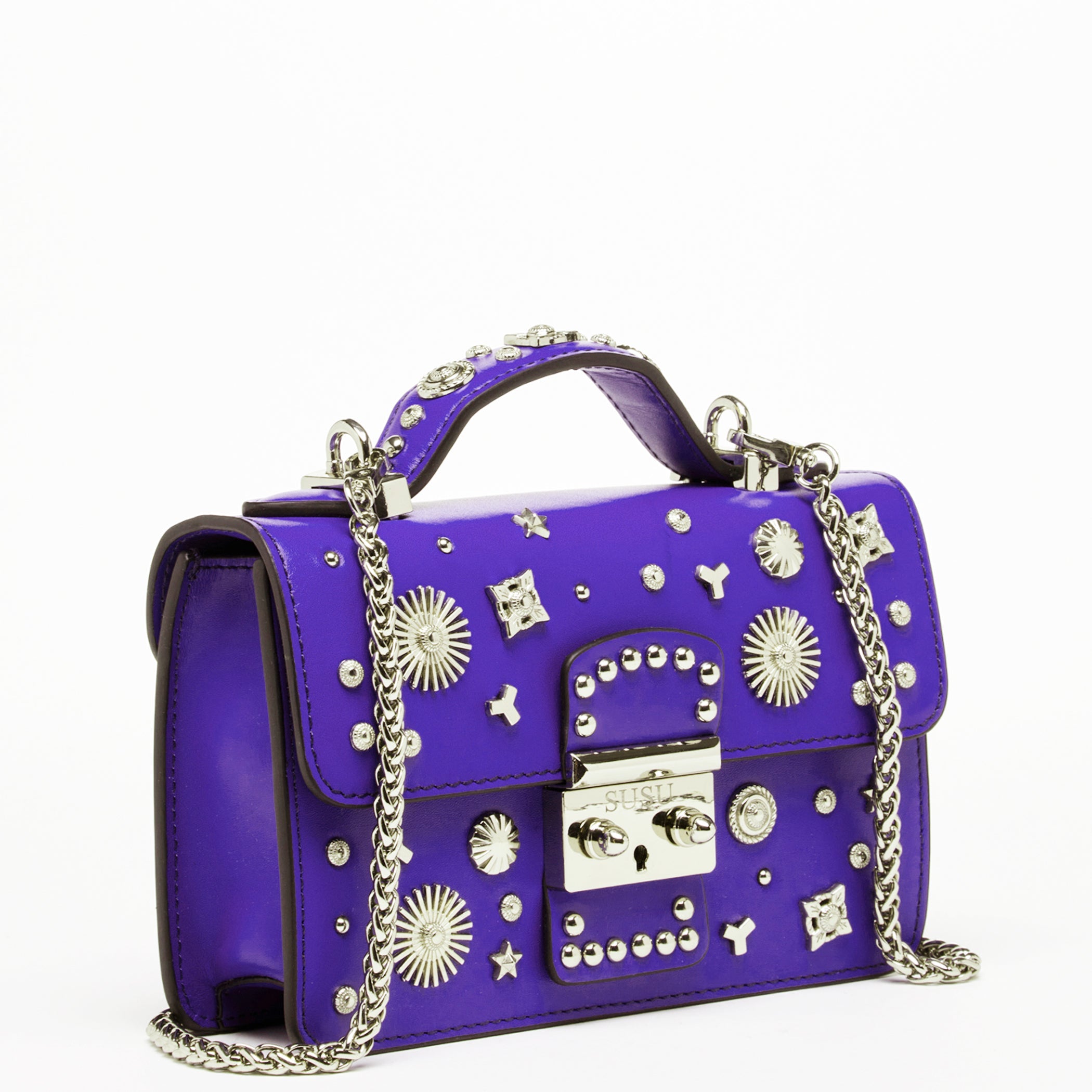 Studded Small Royal Blue Handbag