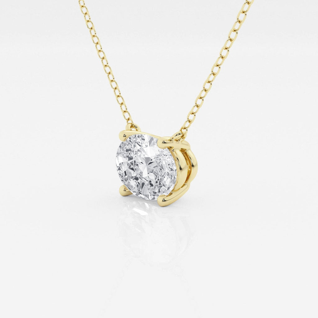 Oval Diamond Solitaire Pendant