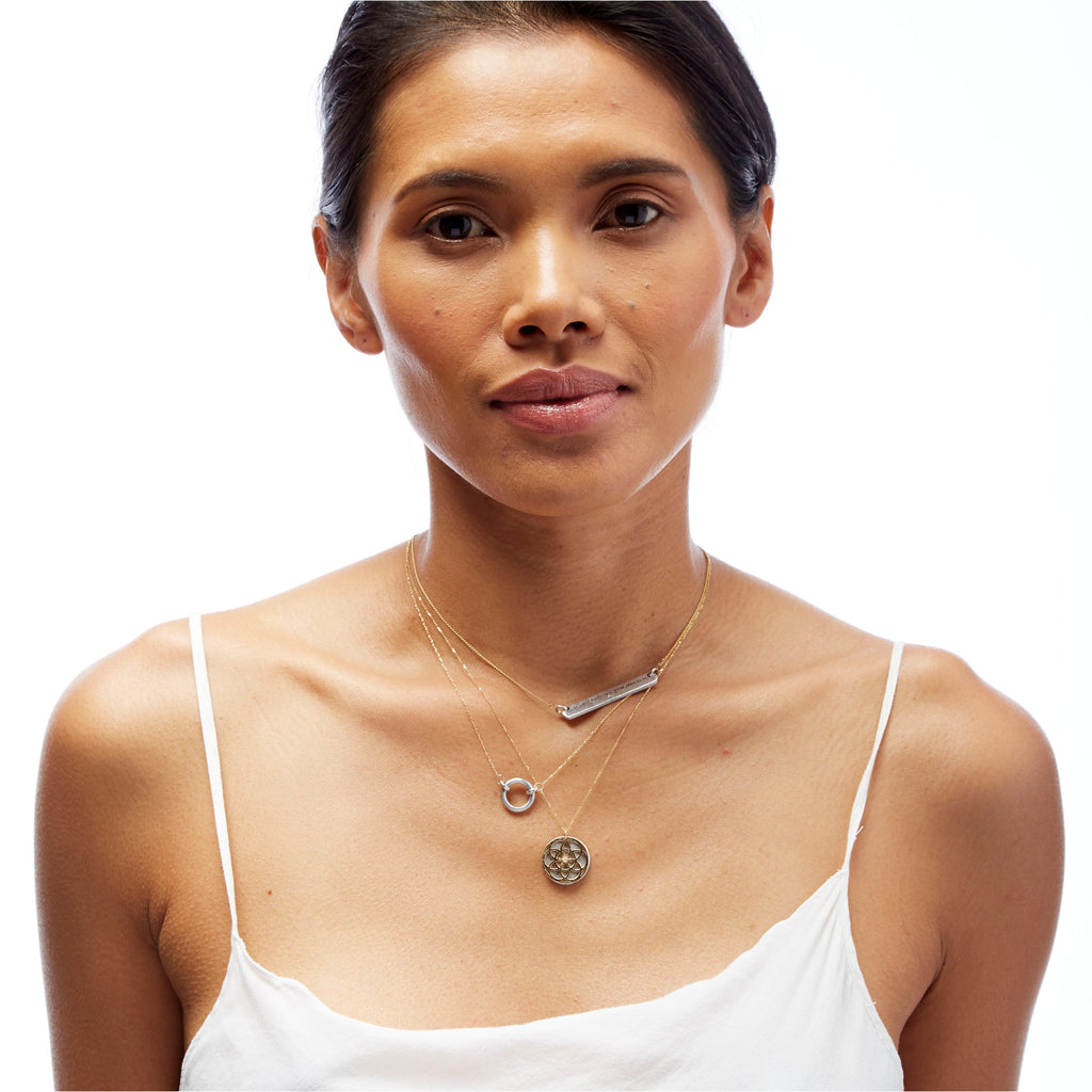 DIAMOND BAR TAG NECKLACE