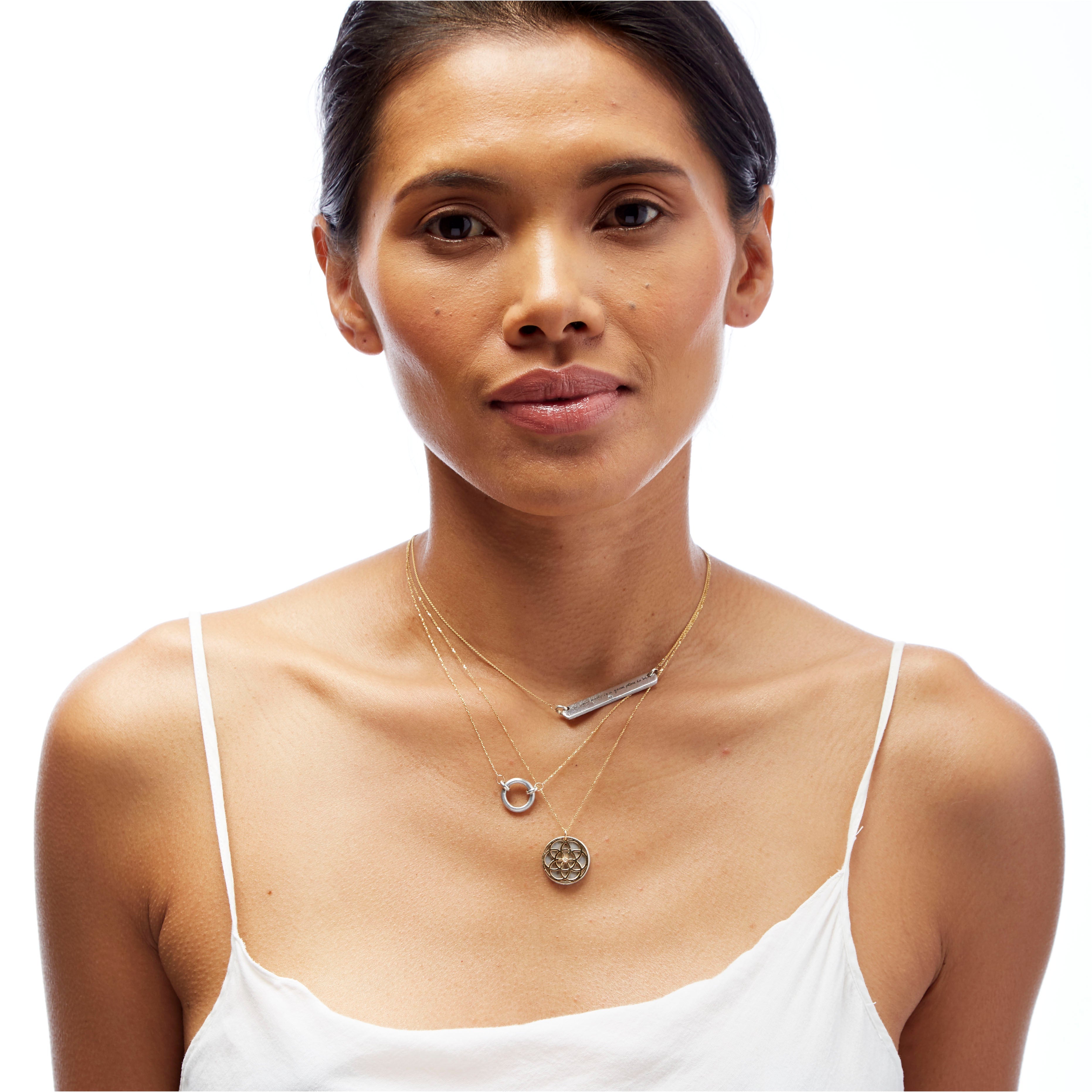 DIAMOND BAR TAG NECKLACE