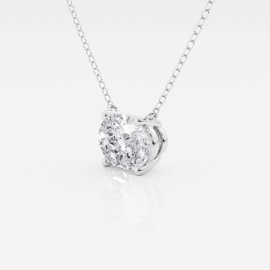 Oval Diamond Solitaire Pendant