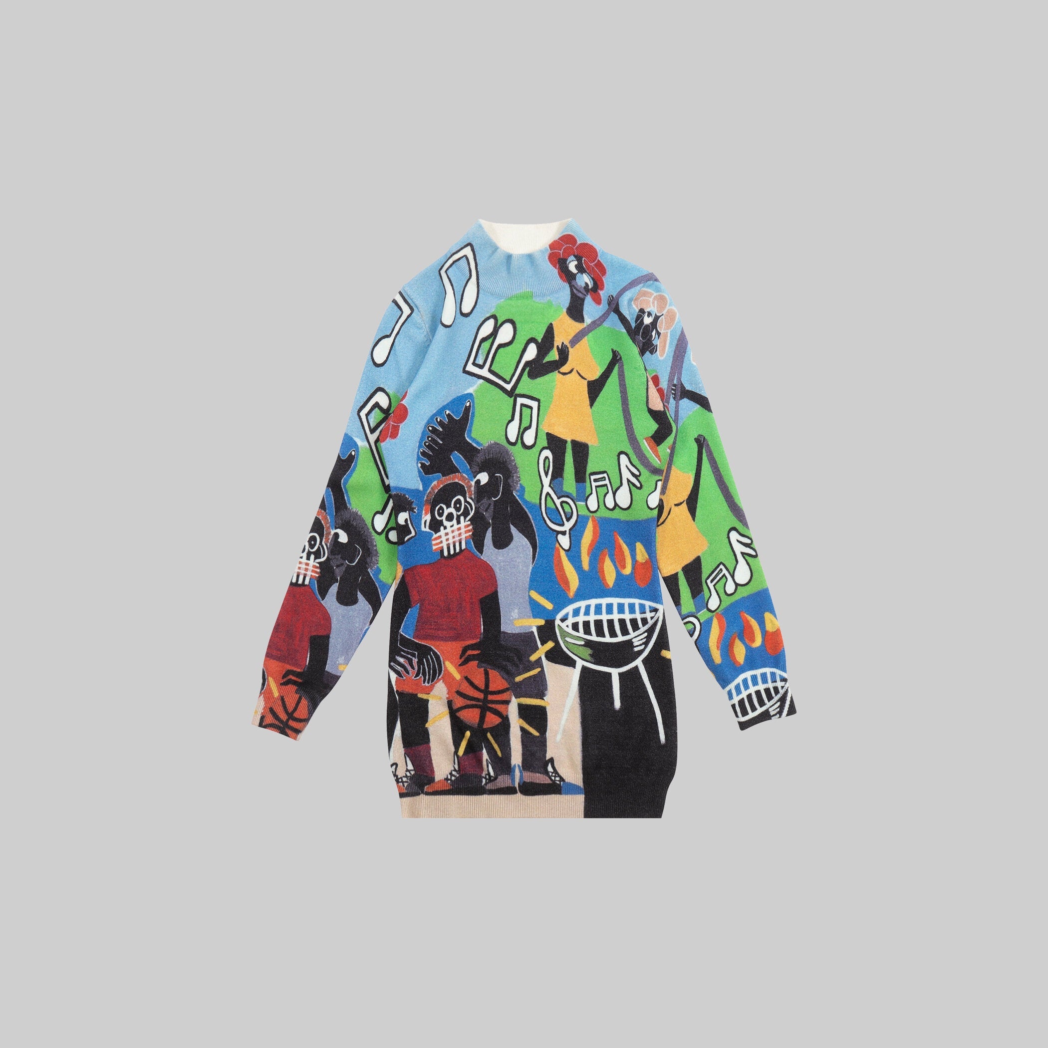 FAMILY REUNION MOCKNECK DRESS