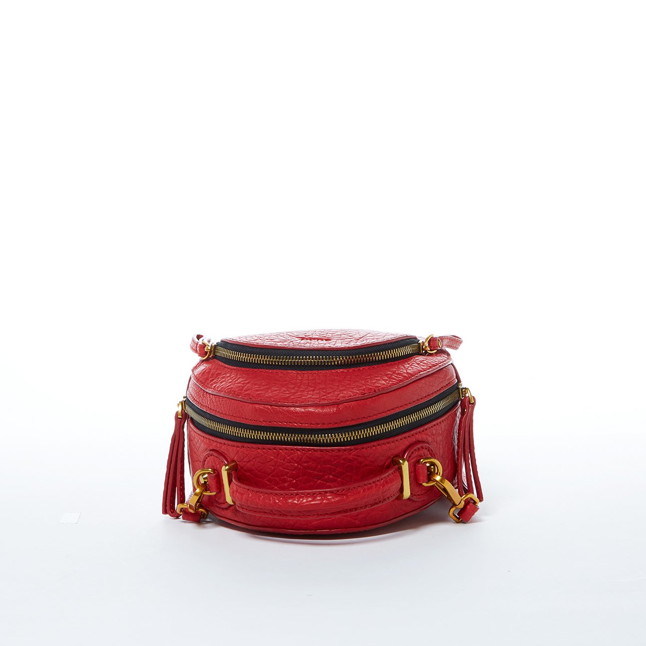Small Red Leather Backpack Purse Convertible Crossbody Bag