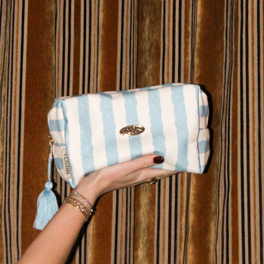 Serpentine Stripe Travel Bag - Powder Blue