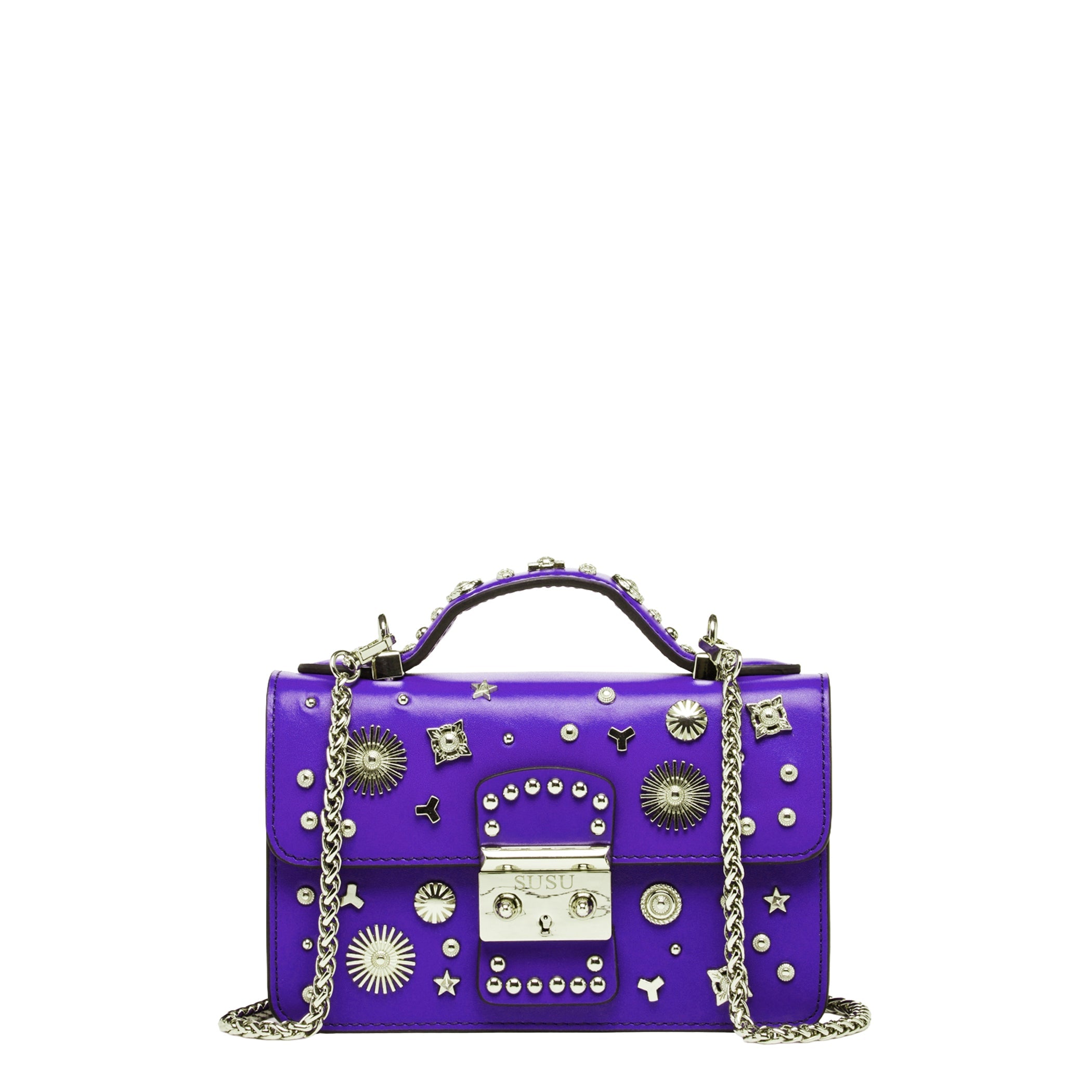 Studded Small Royal Blue Handbag