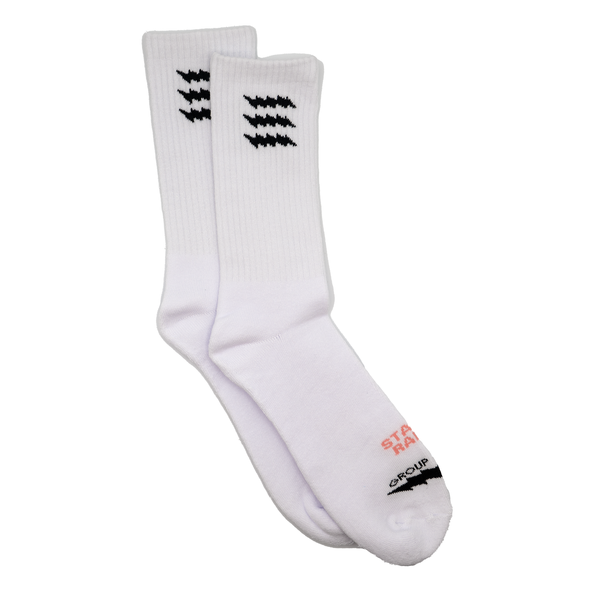 Stay Rad Crew Sock - White