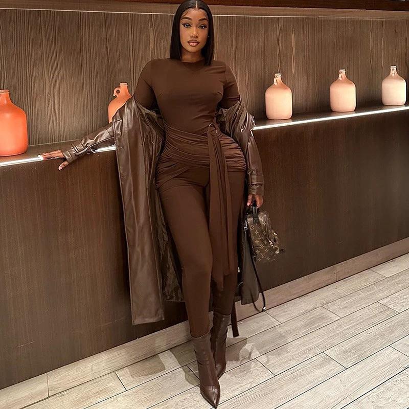 Long Sleeve Tight jumpsuit For Women