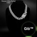 White Frosted Cuban Link Necklace – Acrylic Glass Chain with Buckle Closure for Y2K Fashion & Statement Style