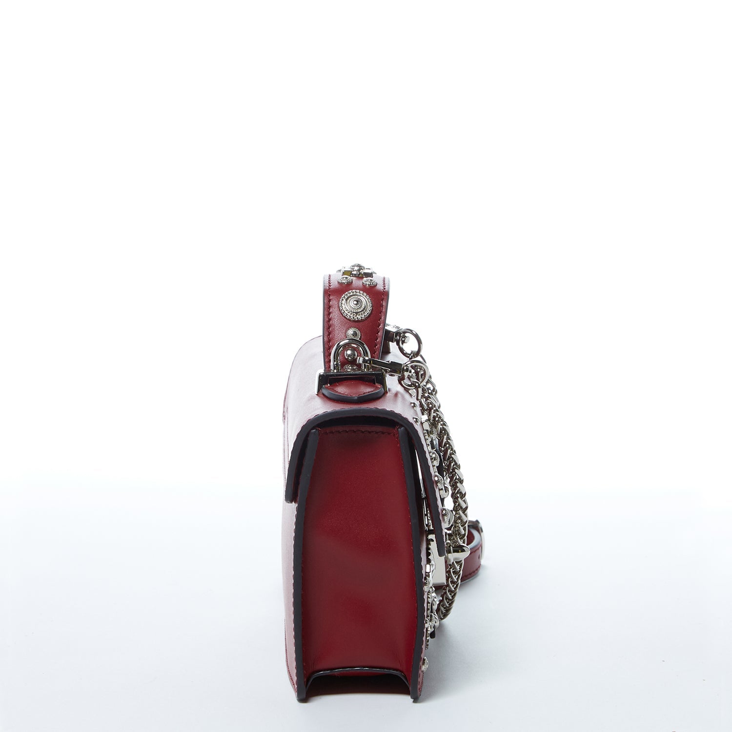 Red Studded Small Handbag