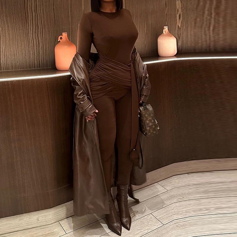 Long Sleeve Tight jumpsuit For Women