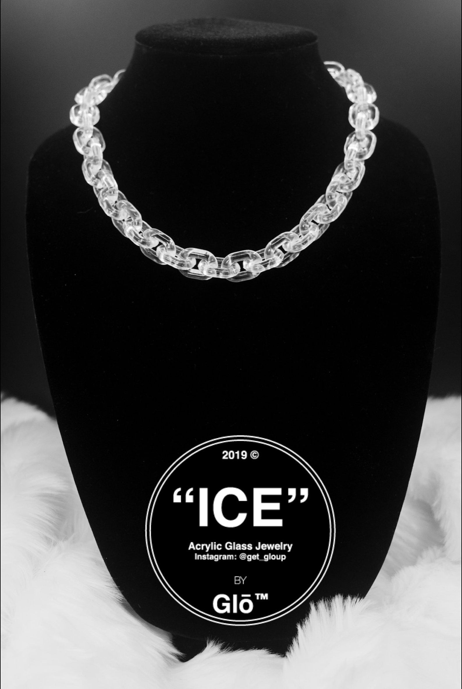 Clear Anchor Link Choker – Acrylic Glass Chain for Y2K Fashion, Layering & Minimalist Style