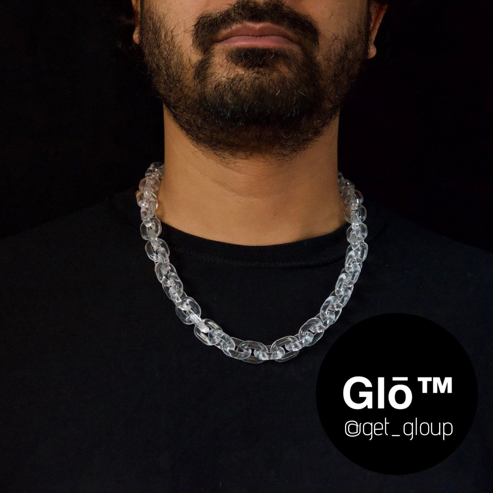 Clear Anchor Link Necklace – Acrylic Glass Chain for Y2K Fashion, Layering & Minimalist Style