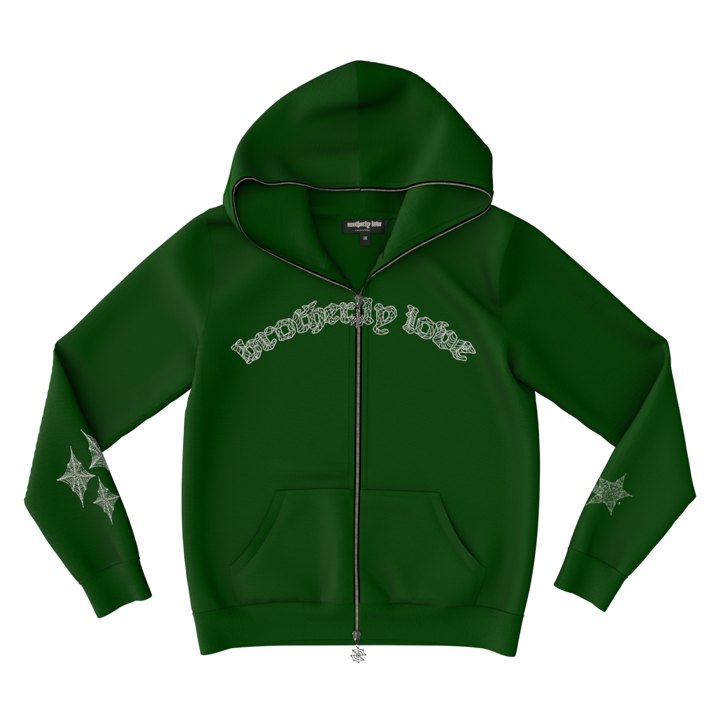 BL WEBSTAR FULL ZIP HOODIE (GREEN/WHITE)